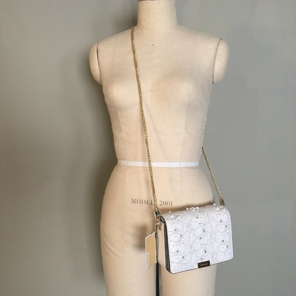 Michael Kors Jade Gusset Crossbody Clutch Floral - Picture 3 of 8